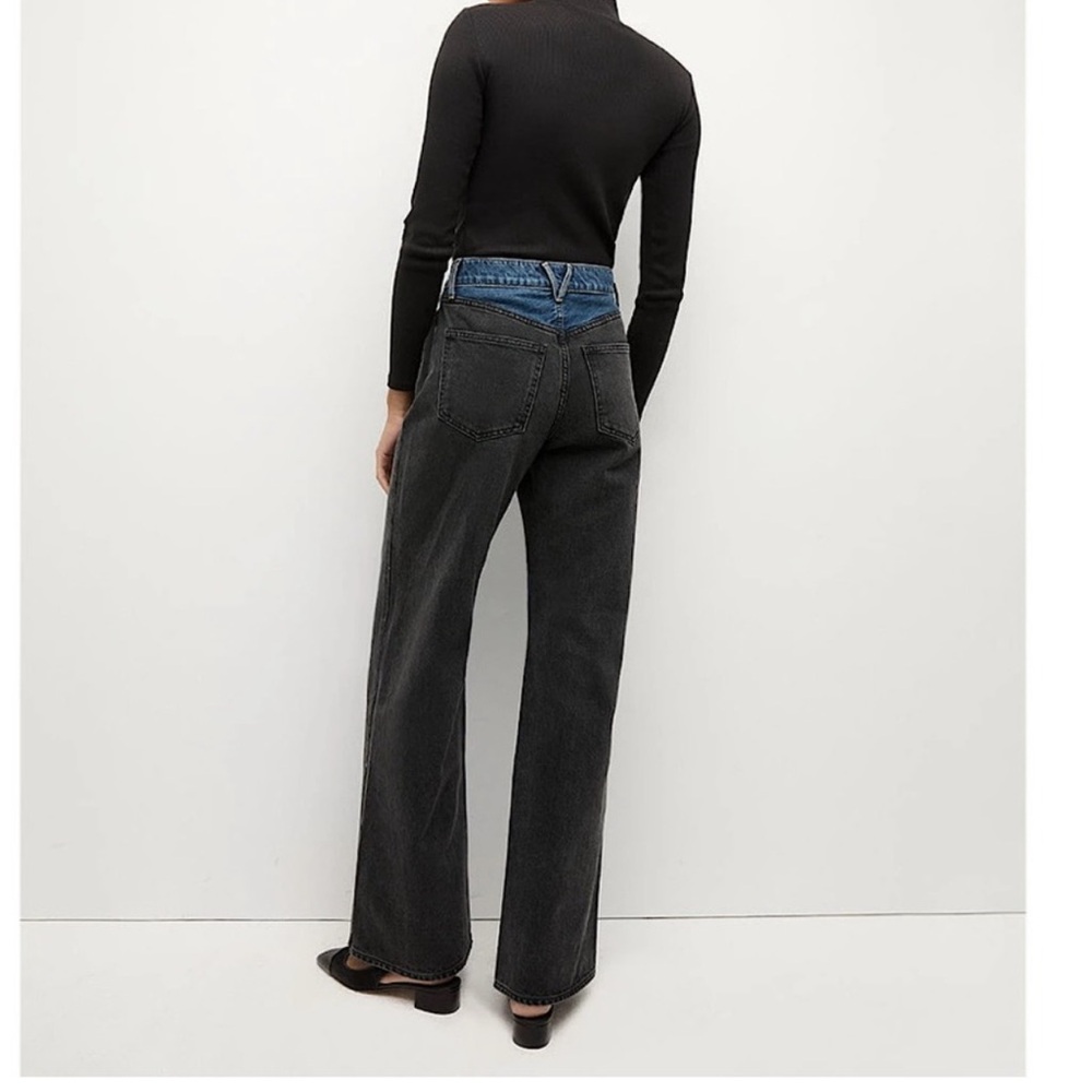 Veronica Beard Black and Blue Flare Jeans NWOT